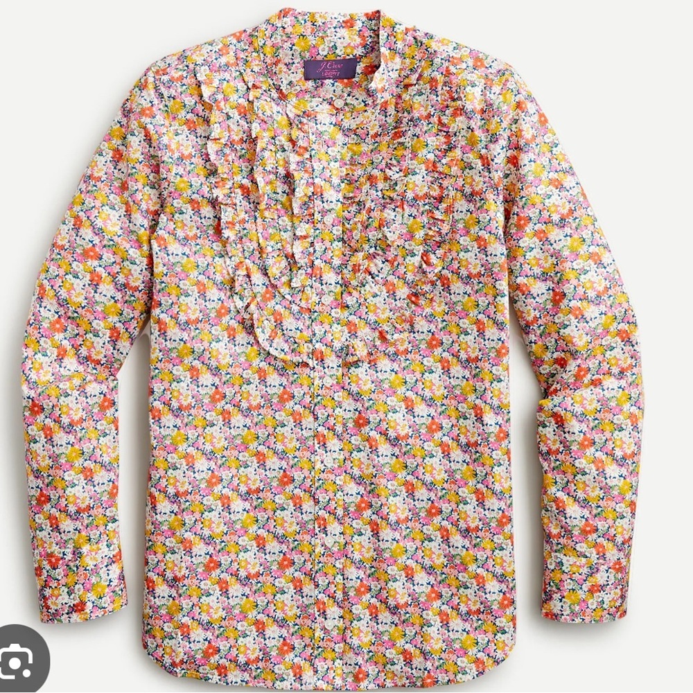 J.Crew Liberty Floral Long Sleeve Blouse XS